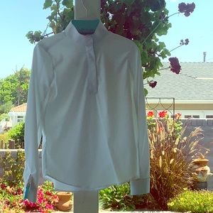 long sleeve vented equestrian show shirt
